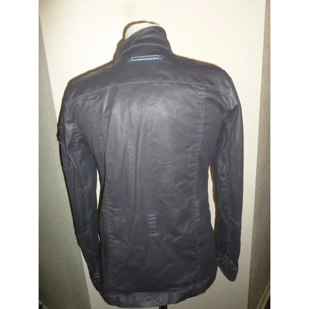 Sperry Top Sider Waxed Look rare Navy Coat Jacket Windbreaker Womens S Small - Picture 6 of 9